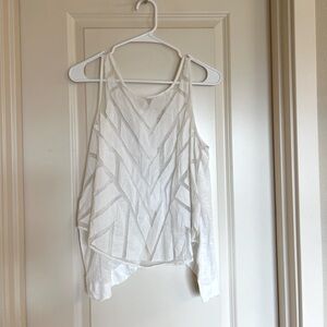 Free People Cream/White Sleeveless Top